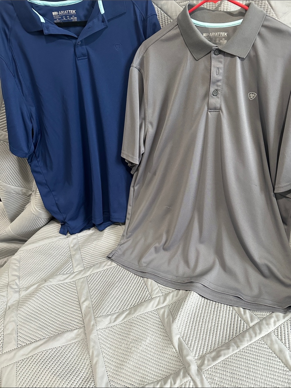 Ariat Men’s Polo Duo — Navy and Gray Performance Shirts